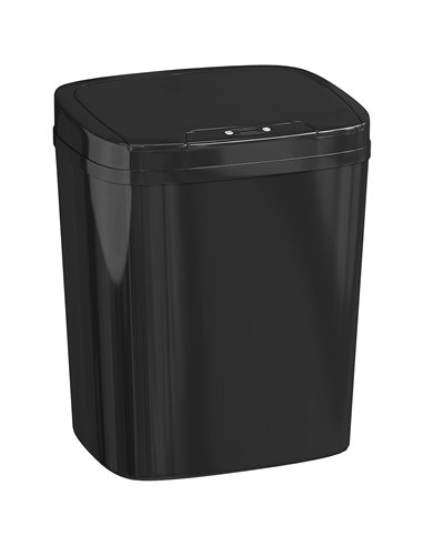 HOMCOM 15L Sensor Bin, Automatic Touchless Kitchen Bin, Easy Clean, Battery Operated for Home Office, Bedroom, Bathroom, Black