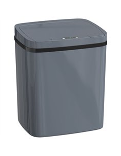 HOMCOM 15L Sensor Bin, Automatic Touchless Kitchen Bin, Easy Clean, Battery Operated for Home Office, Bedroom, Bathroom, Grey