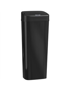 HOMCOM 50L Stainless Steel Sensor Bin - Black