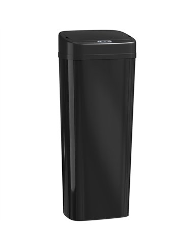 HOMCOM 50L Stainless Steel Sensor Bin - Black