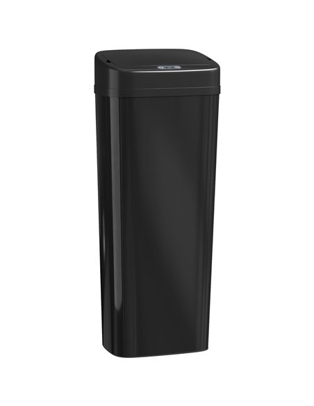 HOMCOM 50L Stainless Steel Sensor Bin - Black