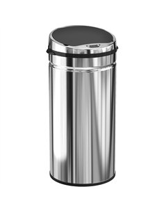 HOMCOM 42L Stainless Steel Sensor Bin - Silver Tone
