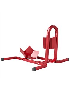 HOMCOM Metal Motorcycle Motorbike Wheel Chock Locking Stand System 17", 19", 21"/43, 48, 51 cm Front Wheels Steel Adjustable Fix