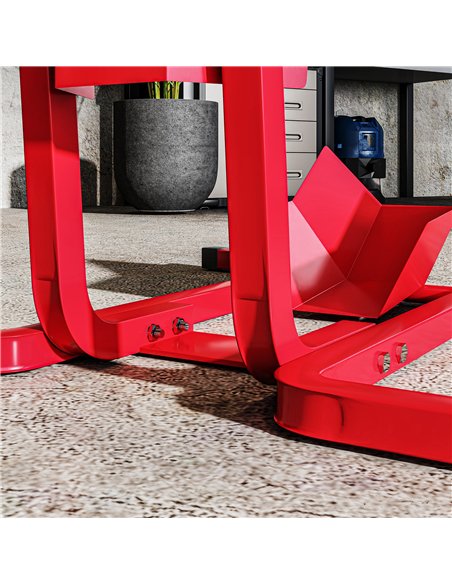 HOMCOM Metal Motorcycle Motorbike Wheel Chock Locking Stand System 17", 19", 21"/43, 48, 51 cm Front Wheels Steel Adjustable Fix