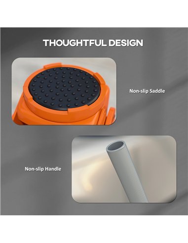 HOMCOM 3 Ton Hydraulic Low-Profile Floor Jack, with 7.5-50.5cm Lifting Range, Wheels, Orange