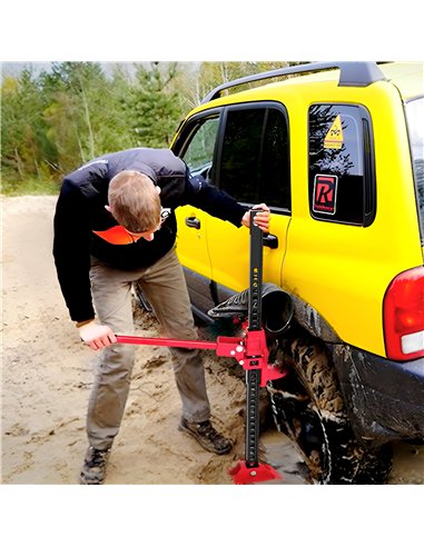 HOMCOM 3 Tonne Farm Jack, 33" High Lift Jack for 4x4 Tractors Trucks Agricultural Lifting, Red