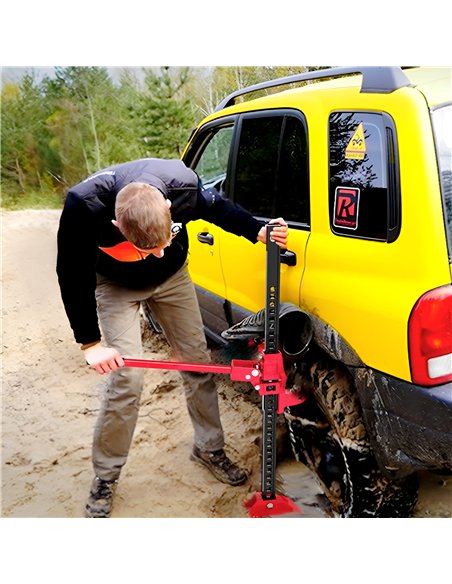 HOMCOM 3 Tonne Farm Jack, 33" High Lift Jack for 4x4 Tractors Trucks Agricultural Lifting, Red