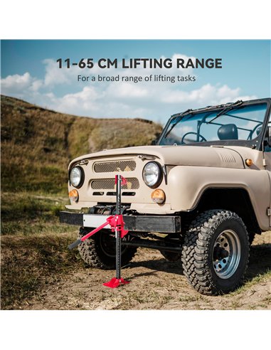 HOMCOM 3 Tonne Farm Jack, 33" High Lift Jack for 4x4 Tractors Trucks Agricultural Lifting, Red