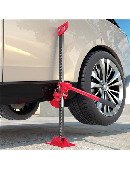 HOMCOM 3 Tonne Farm Jack, 33" High Lift Jack for 4x4 Tractors Trucks Agricultural Lifting, Red