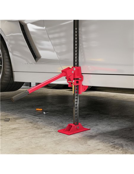 HOMCOM 3 Tonne Farm Jack, 33" High Lift Jack for 4x4 Tractors Trucks Agricultural Lifting, Red