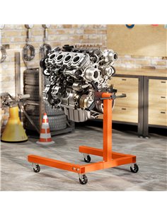 HOMCOM Engine Stand, 570 kg Rotating Engine Stand with 360 Degree Adjustable Head, 4 Mounting Arms, Heavy Duty Steel Support, Un 2