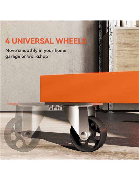 HOMCOM Engine Stand, 570 kg Rotating Engine Stand with 360 Degree Adjustable Head, 4 Mounting Arms, Heavy Duty Steel Support, Un