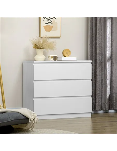 HOMCOM Chest of Three Drawers - White