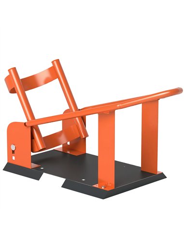 HOMCOM Motorcycle Wheel Chock, 816.5 kg Capacity Heavy Duty Steel Motorcycle Front Wheel Chock Holder with 3 Height Adjustable H