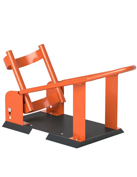 HOMCOM Motorcycle Wheel Chock, 816.5 kg Capacity Heavy Duty Steel Motorcycle Front Wheel Chock Holder with 3 Height Adjustable H