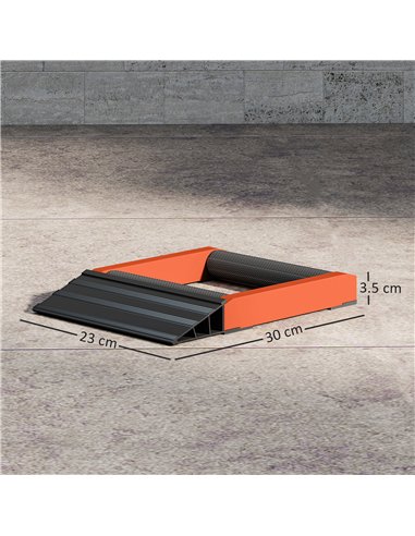 HOMCOM Motorcycle Wheel Cleaning Roller Stand with Aluminium Alloy Frame and Rollers, Motorcycle Maintenance Stand for Tyre Clea