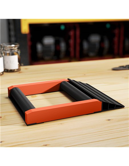 HOMCOM Motorcycle Wheel Cleaning Roller Stand with Aluminium Alloy Frame and Rollers, Motorcycle Maintenance Stand for Tyre Clea