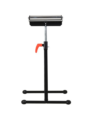 HOMCOM Set of 2 Folding Roller Stand, Material Support Pedestal with Ball Bearing Roller Height Adjustable Portable, Metal Const