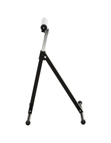 HOMCOM Set of 2 Folding Roller Stand, Material Support Pedestal with Ball Bearing Roller Height Adjustable Portable, Metal Const