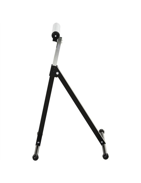 HOMCOM Set of 2 Folding Roller Stand, Material Support Pedestal with Ball Bearing Roller Height Adjustable Portable, Metal Const