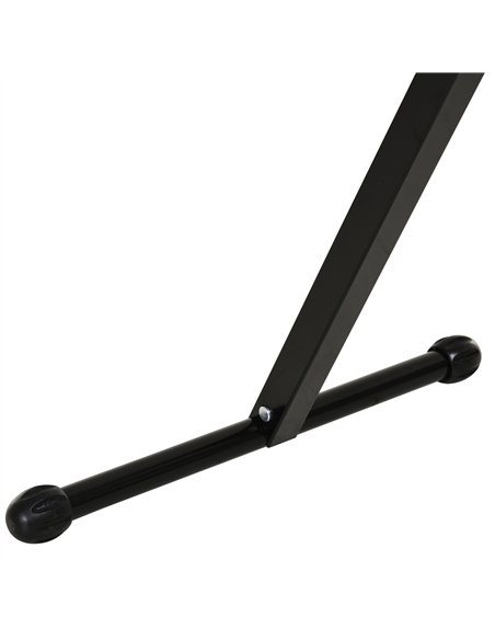 HOMCOM Set of 2 Folding Roller Stand, Material Support Pedestal with Ball Bearing Roller Height Adjustable Portable, Metal Const