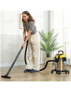 HOMCOM Wet and Dry Vacuum Cleaner, 1200W 20L Wet & Dry Vacuum Cleaner w/ Blower, Triple Filters for Workshop, Home, Carpet 2