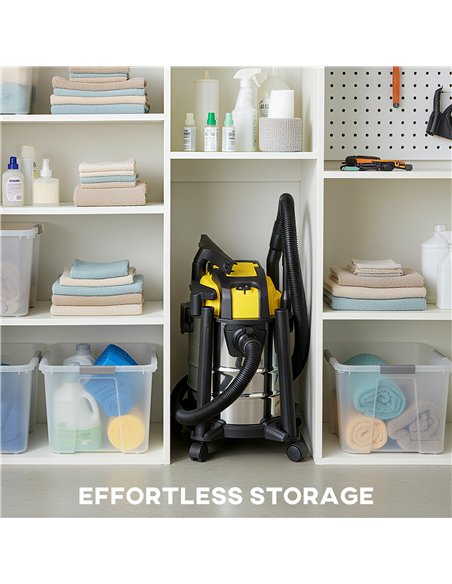 HOMCOM Wet and Dry Vacuum Cleaner, 1200W 20L Wet & Dry Vacuum Cleaner w/ Blower, Triple Filters for Workshop, Home, Carpet