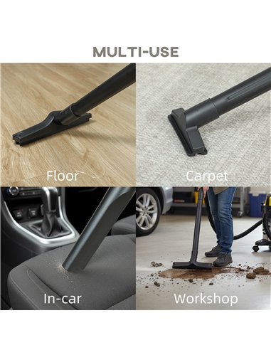 HOMCOM Wet and Dry Vacuum Cleaner, 1200W 20L Wet & Dry Vacuum Cleaner w/ Blower, Triple Filters for Workshop, Home, Carpet