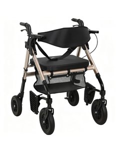 HOMCOM Rollator Walker Wheelchair, with Seat - Black