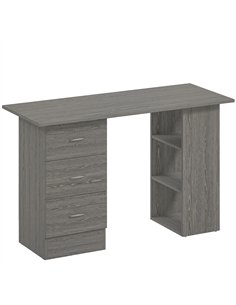 HOMCOM Computer Desk, Home Office Desk, Writing Table, PC Workstation with 3 Storage Shelves and 3 Drawers for Working, Study, 1