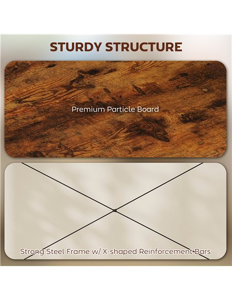 HOMCOM L Shaped Desk, Corner Computer Desk with Bookshelf for Home Office, Study Room, Workstation, 120 x 73.2 x 75cm, Rustic Br