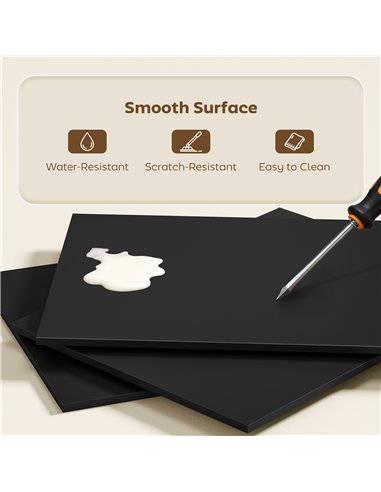 HOMCOM Folding Shelf and Work Table - Black