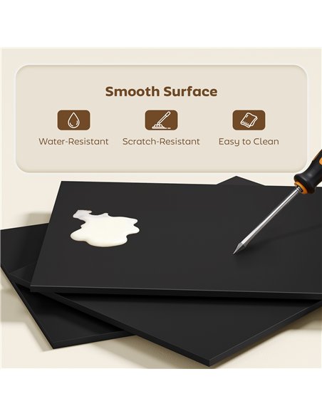 HOMCOM Folding Shelf and Work Table - Black