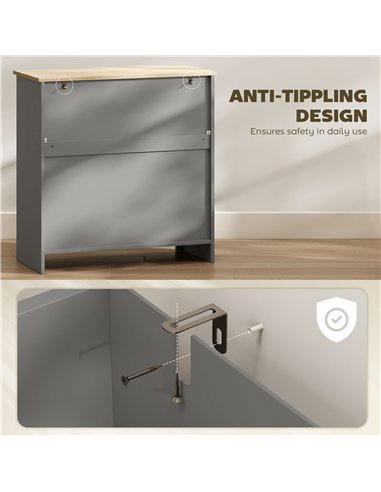 HOMCOM Sideboard Storage Cabinet, Morden Kitchen Cupboard with Adjustable Shelf, Drawer and Double Doors, Sideboard for Living R