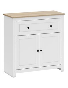 HOMCOM Sideboard Storage Cabinet, Morden Kitchen Cupboard with Adjustable Shelf, Drawer and Double Doors, Sideboard for Living R