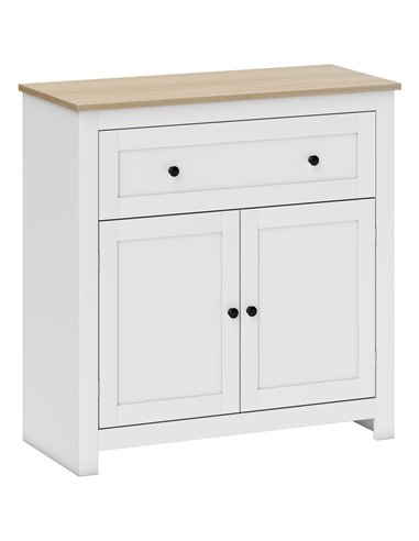 HOMCOM Sideboard Storage Cabinet, Morden Kitchen Cupboard with Adjustable Shelf, Drawer and Double Doors, Sideboard for Living R