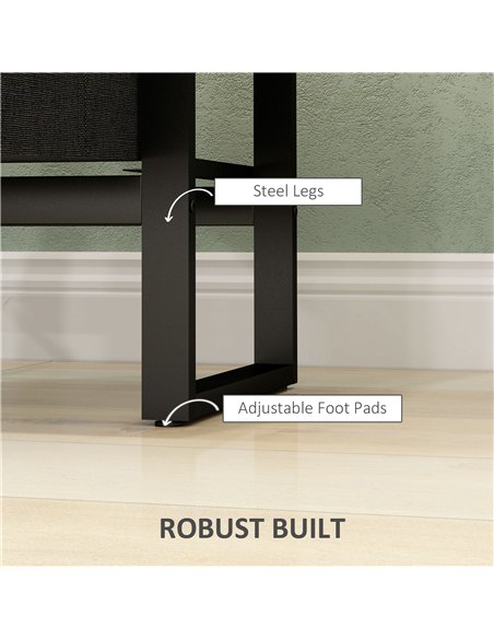 HOMCOM Industrial-Natural Bedside Table Set of 2 - Brown