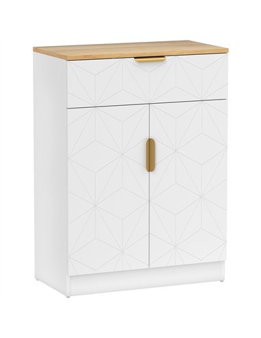 HOMCOM Sideboard Storage Cabinet, Modern Storage Cupboard with Drawer and Adjustable Shelf for Living Room, Kitchen, Dining Room