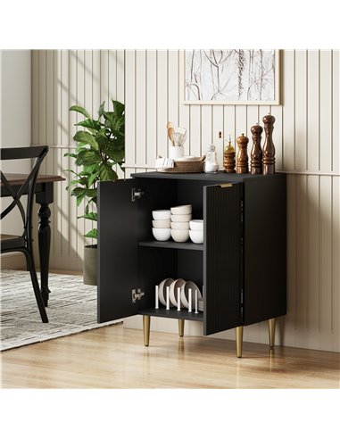 HOMCOM Adjustable Shelf Sideboard - Black