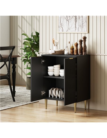 HOMCOM Adjustable Shelf Sideboard - Black