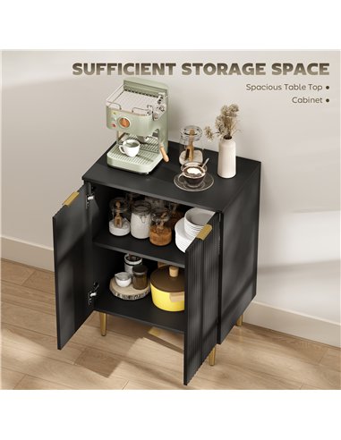 HOMCOM Adjustable Shelf Sideboard - Black