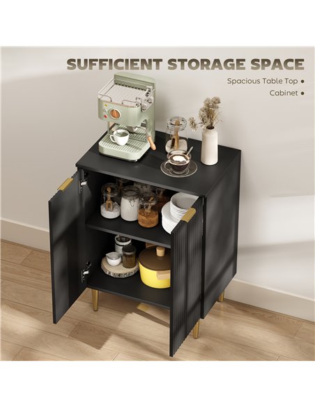 HOMCOM Adjustable Shelf Sideboard - Black