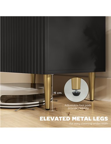 HOMCOM Adjustable Shelf Sideboard - Black