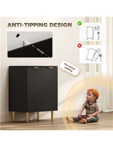 HOMCOM Adjustable Shelf Sideboard - Black