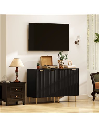 HOMCOM Adjustable Shelf Sideboard - Black