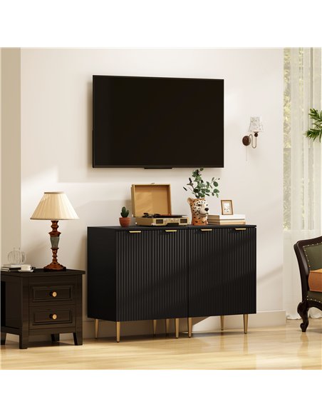 HOMCOM Adjustable Shelf Sideboard - Black