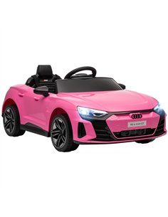 HOMCOM Audi Licensed 12V Kids Electric Ride-On, with Remote Control, Suspension System, Lights, Music, Motor - Pink