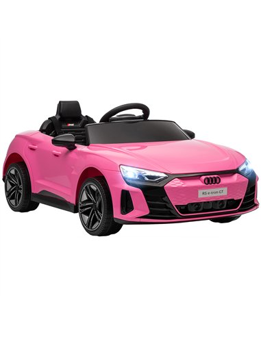 HOMCOM Audi Licensed 12V Kids Electric Ride-On, with Remote Control, Suspension System, Lights, Music, Motor - Pink
