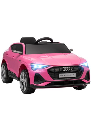 HOMCOM 12V Kids Electric Ride on, Electric Car for Kids with Parental Remote, Music, Lights, Suspension Wheels, Pink