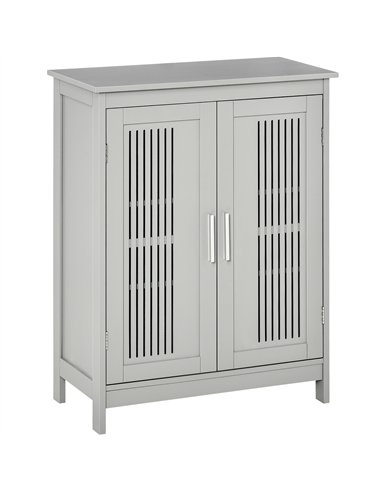 kleankin Modern Bathroom Floor Cabinet - Grey